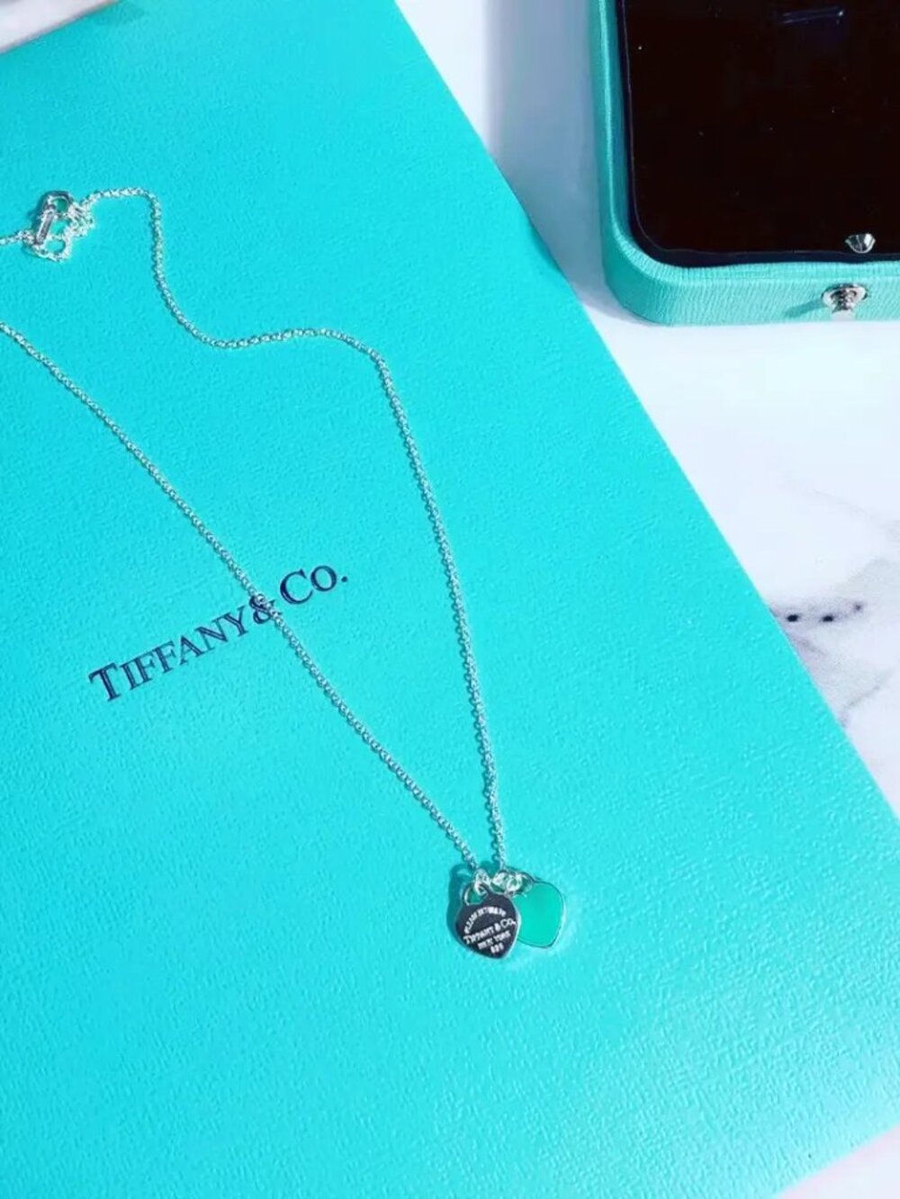 Tiffany&Co. Return to Tiffany Series Double Heart Tag Necklace for Women - Picture 4 of 4